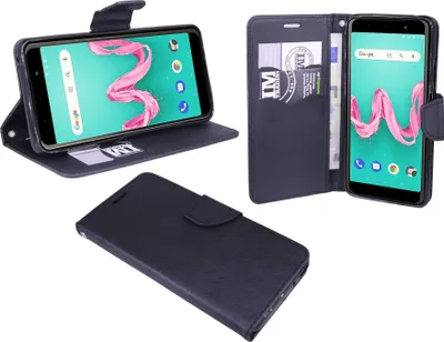Produktbild von Wiko Lenny 5 Handyhülle Tasche Flip Case Smartphone Schutzhülle Schwarz