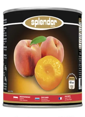 Zdjęcie produktu dla Brzoskwinia połówki lekko słodzone SPLENDOR 820g