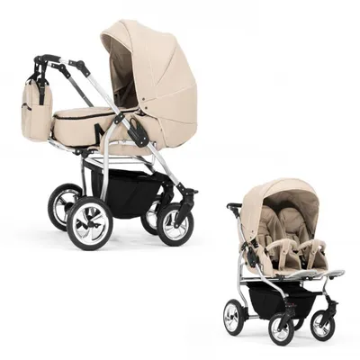 Produktbild von Zwillingskinderwagen 2 in 1 Duo Twin inkl. Sportsitze - 11 Teile - in 20 Farben