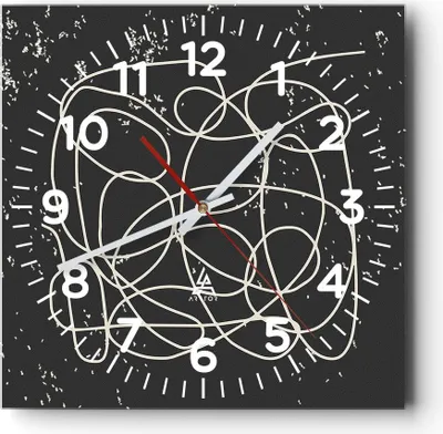 Produktbild von Wanduhr - Quadrat - Glasuhr - Modern Linie Schwarz - 30x30cm - Schleichendes Uhrwerk - Lautlos - zum Aufhängen bereit - Dekoration Modern - Wanddekoration aus Glas - C4AC30x30-4649