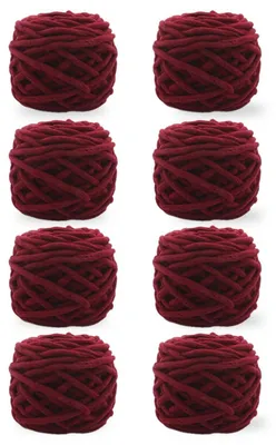 Immagine prodotto di Filato di lana grossa, 760 g (8 gomitoli da 95 g), color lilla-rosso, circa 350 metri. Morbido e ideale per lavori a maglia e all'uncinetto