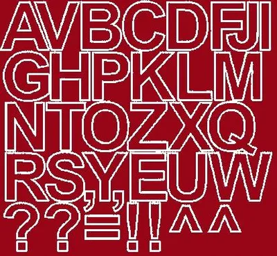 Immagine prodotto di Lettere adesive, 4 cm, rosso scuro, lucide