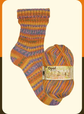 Produktbild von Opal FRIENDSHIP 150 g bunte 6-fach Pullover- und Sockenwolle 420 m Farbe 11565 - Lagerfeuerliebe