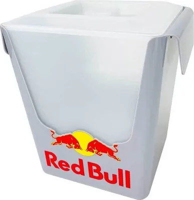 Produktbild von Red Bull Eisbox aus Kunststoff mit herausnehmbarem Tropfeinsatz und Deckel - 23,5x24,5cm Bar Eiskübel Flaschenkühler Eis Box Kühlbox