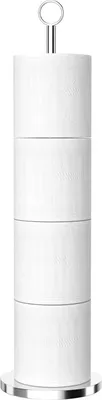 Image de Distributeur de papier toilette autonome en acier inoxydable avec fonction de réserve