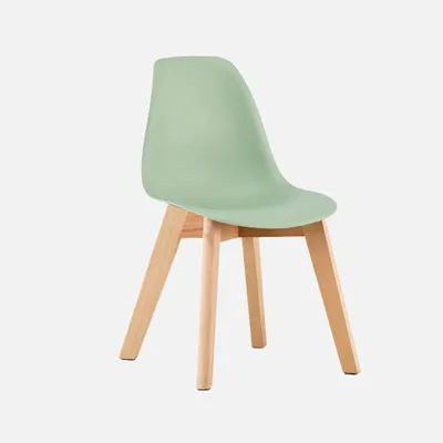 Immagine prodotto di Sedia scandinava per bambini in legno di faggio, Verde chiaro