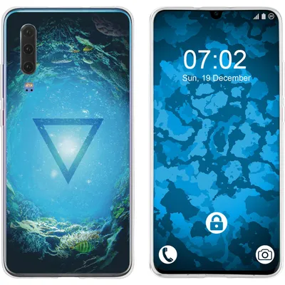 Produktbild von PhoneNatic Case kompatibel mit Huawei P30 Silikon-Hülle Element Wasser M4