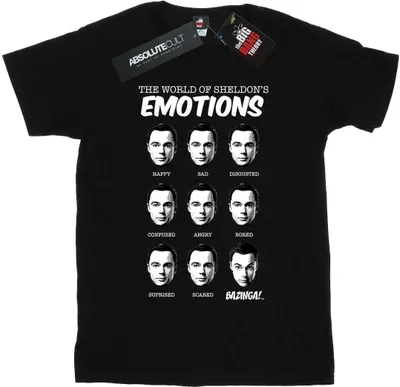 Image de The Big Bang Theory - T-shirt "Emotions" pour femme BI1589 (S) (Noir)