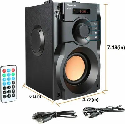 Obrázek produktu pro přenosný reproduktor Bluetooth reproduktor subwoofer MP3 přehrávač dálkové ovládání FM rádio
