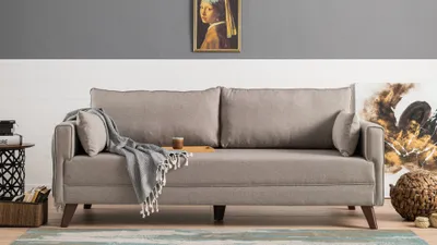 Produktbild von Hanah Home, Bella- BLC1508, Sahne, Schlafsofas, Rahmen: Holz / MDF