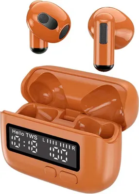 Immagine prodotto di INF Auricolari Bluetooth Retro BB con Display Digitale - Cuffie Wireless In-Ear Arancia