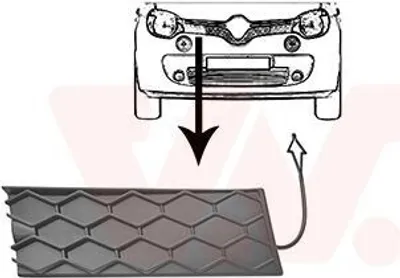 Immagine prodotto di VAN WEZEL 4368512 Griglia anteriore per RENAULT Twingo III hatchback (BCM) destra