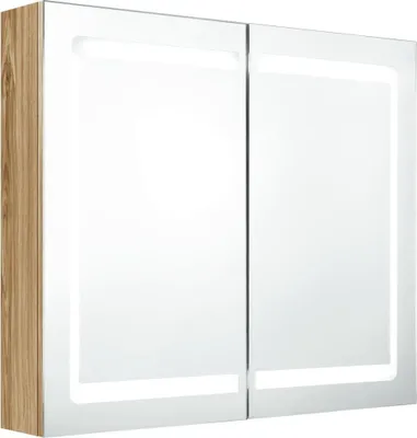 Produktbild von vidaXL LED-Spiegelschrank fürs Bad Eichen-Optik 80x12x68 cm