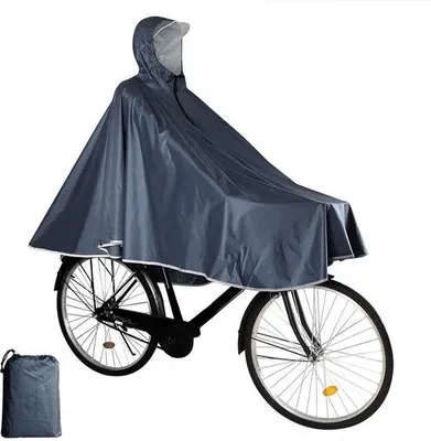Produktbild von Famanu Regenponcho Wasserdicht Leicht Kompakt Wiederverwendbar für Erwachsene - Ideal für Fahrradtouren