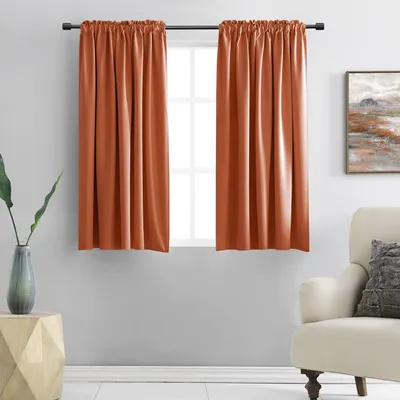 Verdunkelungsvorhang 2er-Set 52x48 cm, Orange, Stangentasche