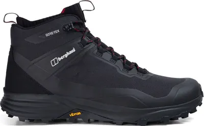 Schwarze Wanderschuhe "VC22 Mid GTX Boot" von Berghaus; mit GORE-TEX und Vibram-Sohle.