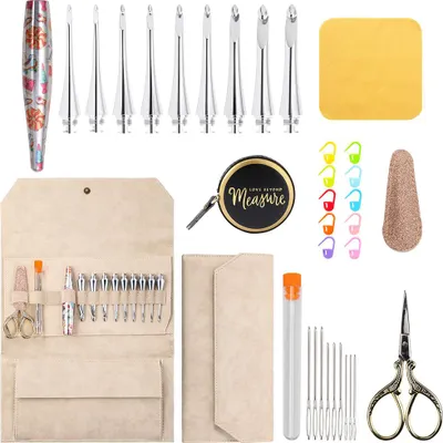 Produktbild von INF Häkelnadel-Set - Ergonomische Edelstahlhaken