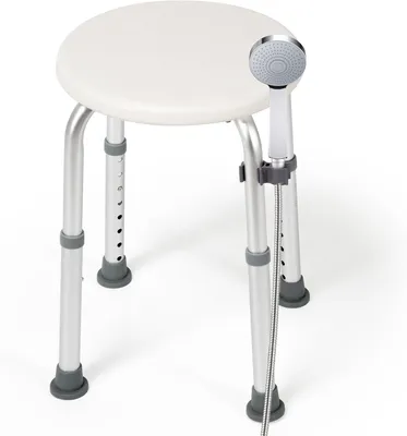 Obrázok produktu pre Sprchové sedadlo výškovo nastaviteľné 34-52 cm, hliník, protišmykové, pre seniorov