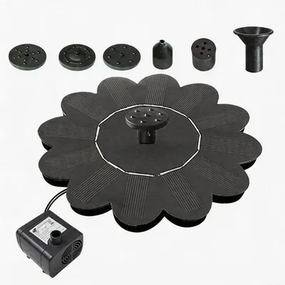 Produktbild von Solar Springbrunnen 4W schwimmend – Solar Brunnen Pumpe für Gartenteich & Vogelbad | Wasserfontäne Gartendeko