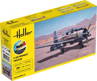 Productafbeelding van Heller STARTER KIT T-28 FENNEC / TROJAN, schaal 1:72
