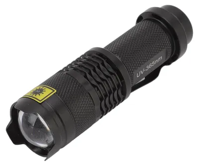 Zdjęcie produktu dla Latarki UV, wodoodporne, zasilane bateryjnie, wytrzymała obudowa aluminiowa, 365 nm, latarka UV, latarka do wykrywania moczu kota