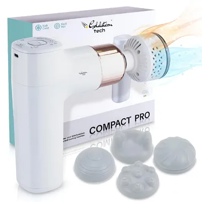 Produktbild von Goldstern tech®Compact pro,Massagepistole mit Wärmefunktion und Kälte inkl. 4 Aufsätze, Massagegerät warm und kalt zur Muskelentspannung, Massage gun