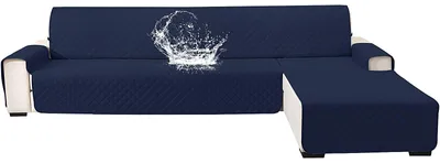 Eckbank-Abdeckung L-Form 280 cm, wasserdicht, umkehrbar, dunkelblau