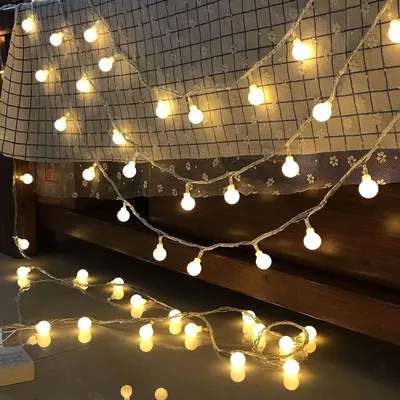 Produktbild von 3m 20 LED Kugel Lichterkette Batteriebetrieben Home Party Garten Weihnachtsbeleuchtung Deko, Warmweiß
