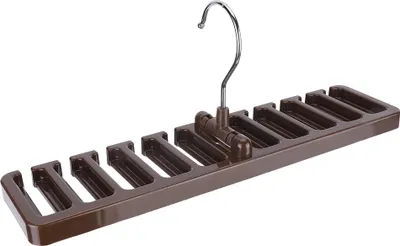 Image de Porte-cravates multifonction Crochet rotatif Porte-cravates pour placard Organisateur de rangementBrown