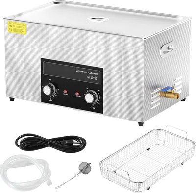 Obrázek produktu pro Ultrazvuková čistička SucceBuy 22 l s funkcí ohřevu a časovačem, digitální čisticí zařízení s košíkem, 480 W, pro laboratorní přístroje, kovové díly, karburátory, mosaz, automobilové díly a součásti motorů