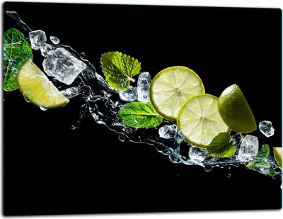 Produktbild von Glasschneidebrett Herdabdeckplatte Glaskeramikkochfeld Universal 52x40 cm Schwarz Obst