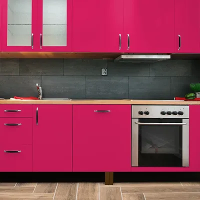 Produktbild von Wasserfeste Vinyl-Kleberolle (Meterware) – Abwaschbarer Aufkleber für Küche, Möbel, Schränke, Türen – 60 cm x 50 m – Fuchsia