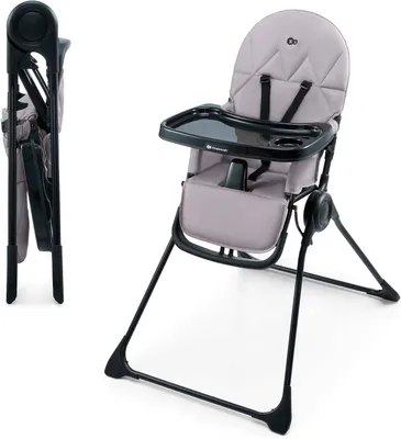 Produktbild von Kinderstuhl – Baby-Essstuhl – Sicheres Essen – Kompakt zusammenklappbar – 5 kg – Grau