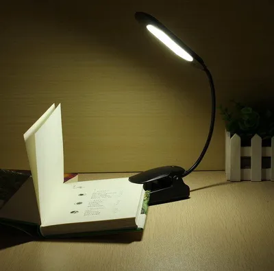 Produktbild von Wiederaufladbare LED Einstellbare Clip Lampe Licht Augenschutz Flexible Nacht Licht