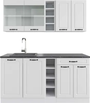 Obrázok produktu pre Jednolôžková kuchyňa Vicco R-Line Biely vidiecky dom/Biely 160 cm , AP Antracit, Model 42806