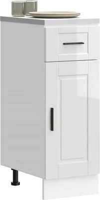 Produktbild von "im Angebot" Küchenunterschrank Porto Hochglanz-Weiß Holzwerkstoff - Küchenschränke CC23974