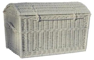 Produktbild von Sklep Wiklinowy Korbfach weiß Wäschekorb 60 cm