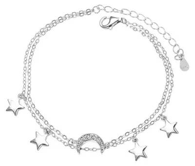 Immagine prodotto di Bracciale doppio d'argento decente AGB750/21