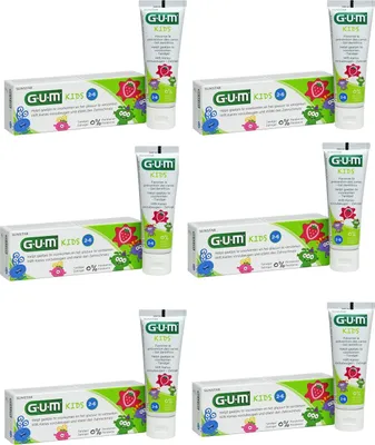 Produktbild von 6x GUM Kids Zahngel 6x 50ml 2-6 Jahre