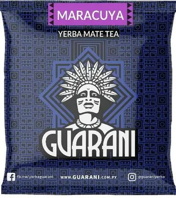Immagine prodotto di Guarani - Tè Mate Maracuja, campione da 50 g - Esotico, fruttato - Amaro - Maracuja, citronella - Molto polveroso - Yerba Mate intensa - Paraguay