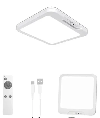 Image de Plafonnier, détecteur de mouvement, batterie rechargeable, lot de 2