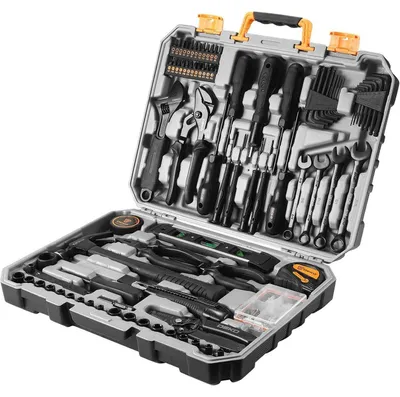 Produktbild von Werkzeugkoffer bestückt 178-teilig Universal Handwerkzeug für Haushalt Werkstatt DIY