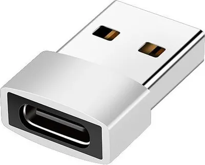 Immagine prodotto di INF Adattatore da TYPE-C femmina a USB A 2.0 maschio D'argento