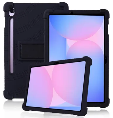 Obrázek produktu pro Tableta Pouzdro pro Samsung Galaxy Tab S7 FE 11", nárazuvzdorné měkké silikonové ochranné pouzdro se stojánkem Černá