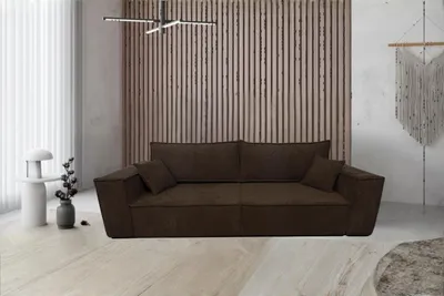 Image de Canapé d'angle Camel III avec fonction couchage Coffre de rangement Canapé 255 cm Salon Surface de couchage 200 x 150 cm (Couleur : Poso 06 - marron)