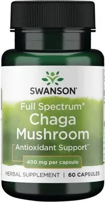 Produktbild von Chaga-Pilz 400 mg 60 Kapseln Swanson Health Products