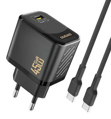 Zdjęcie produktu dla Ładowarka Sieciowa Dudao A28C 45W Gan + Kabel Usb-C - Czarna
