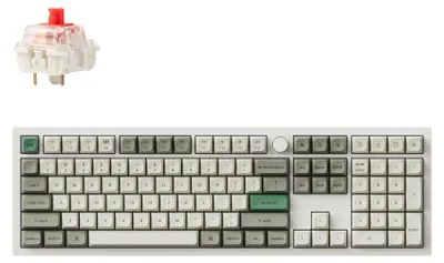 Zdjęcie produktu dla Keychron Q6 HE, Przewodowy i Bezprzewodowy, USB + RF Wireless + Bluetooth, Magnetic-mechanical key switch, QWERTY, RGB LED, Ciemny Zielony, Biały