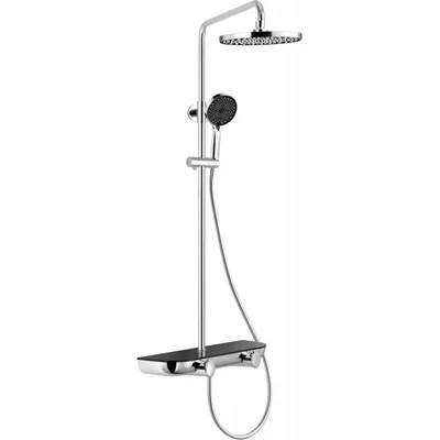 Produktbild von copy of Mexen KX05 Brausegarnitur für Aufputzmontage mit Kopfbrause und Thermostatmischer, Weiß - 771500591-20