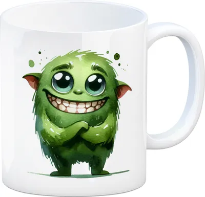 Produktbild von grünes Monster Kaffeebecher